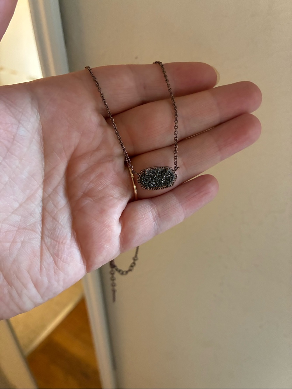 Kendra Scott Chocolate Drusy Elisa Necklacd